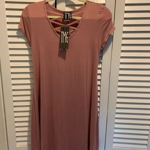 3/&21 NWT Cute jersey fabric  pink dress